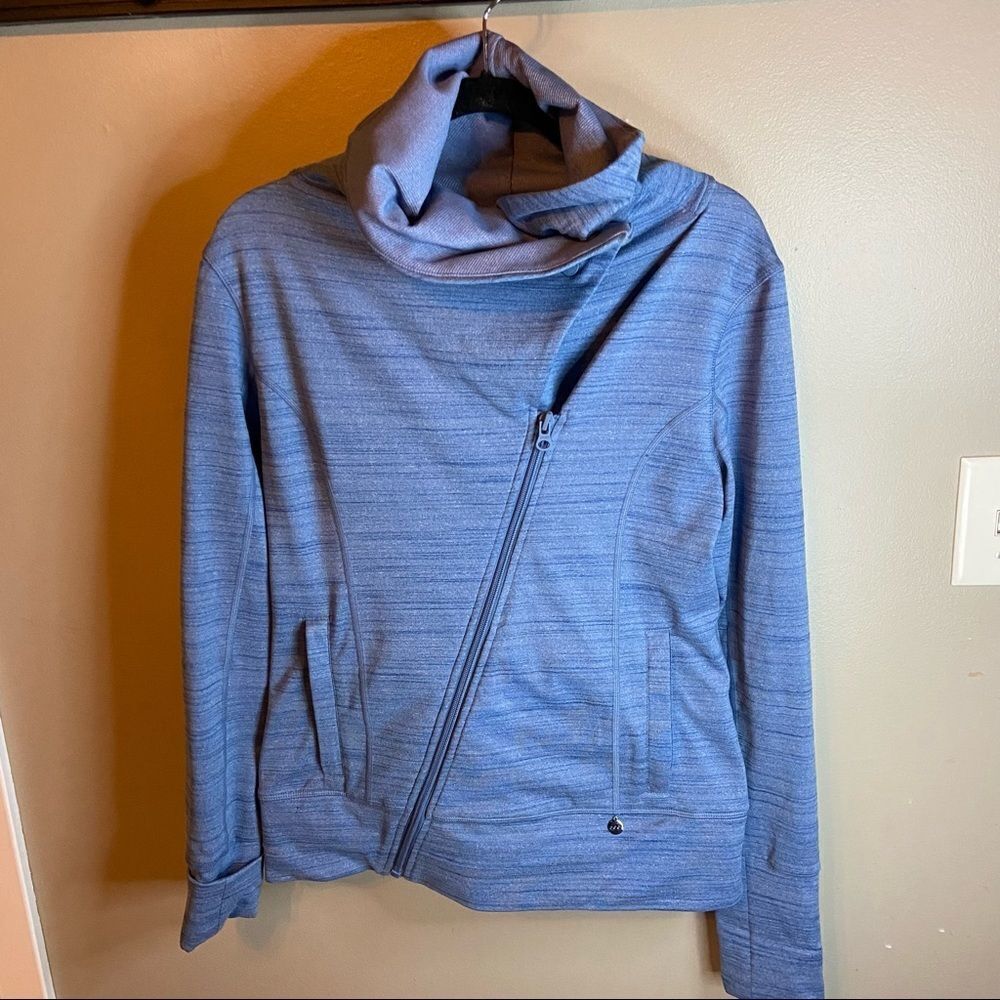 Lorna Jane blue zip up sweatshirt size medium
